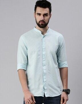 solid slim fit shirt