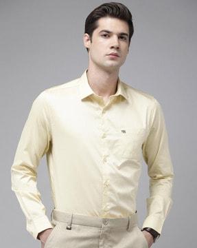 solid slim fit shirt