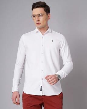 solid slim fit shirt