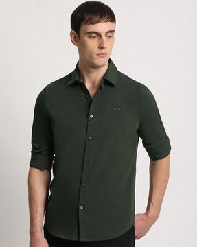 solid slim fit shirt