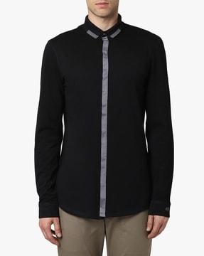 solid slim fit shirt