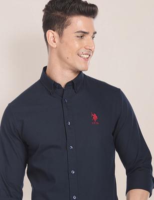 solid slim fit shirt