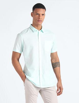 solid slim fit shirt