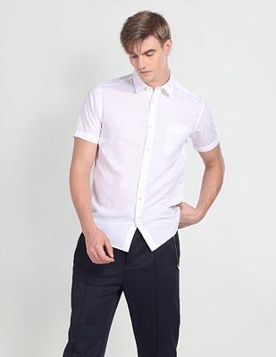 solid slim fit shirt