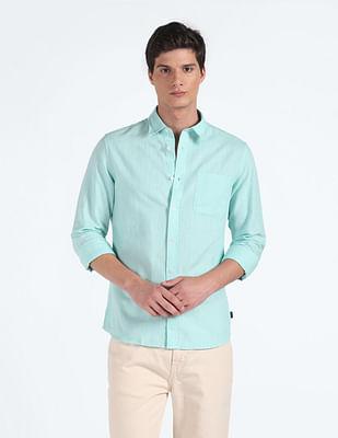 solid slim fit shirt