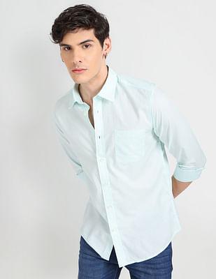 solid slim fit shirt