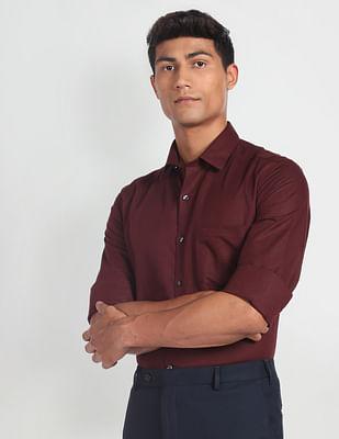 solid slim fit shirt