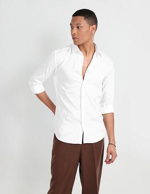 solid slim fit shirt