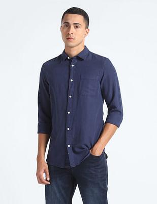 solid slim fit shirt