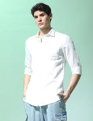 solid slim fit shirt