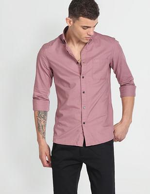 solid slim fit shirt