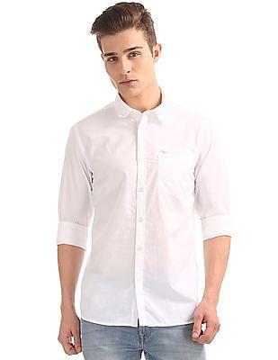 solid slim fit shirt