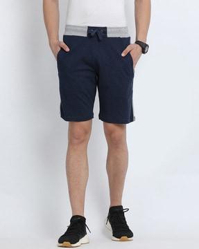 solid slim fit shorts