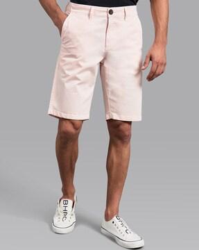 solid slim fit shorts