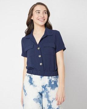 solid slim-fit top