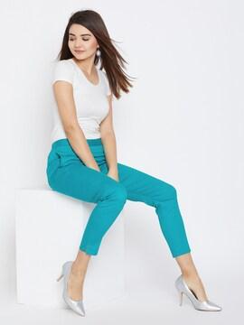 solid slim fit trousers