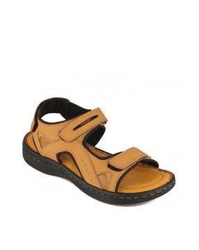 solid slip-on flat sandal