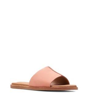 solid slip-on flat sandals