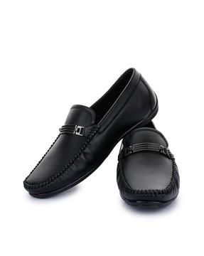 solid slip-on loafers