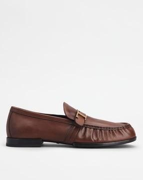 solid slip-on loafers