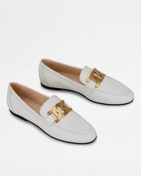 solid slip-on loafers