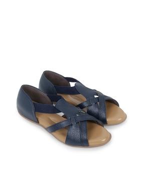 solid slip-on sandals