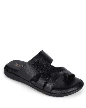 solid slip-on sandals