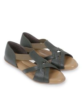 solid slip-on sandals