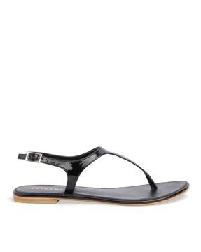 solid slip-on sandals