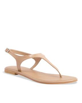 solid slip-on sandals