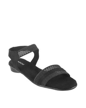 solid slip-on sandals