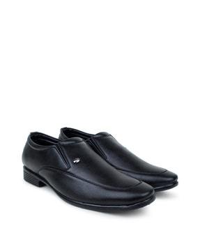 solid slip-on styling formal shoes