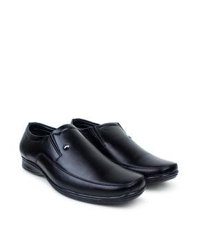 solid slip-on styling formal shoes