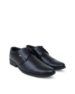 solid slip-on styling lace up formal shoes