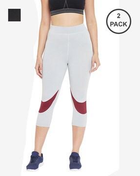 solid straight fit capris