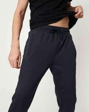 solid straight fit jogger pants