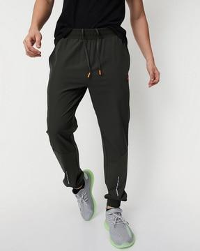 solid straight fit jogger pants
