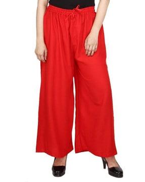 solid straight fit palazzo pant