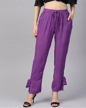 solid straight fit palazzo pant