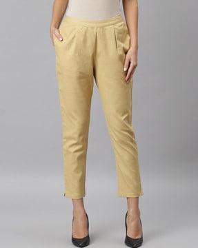 solid straight fit pant