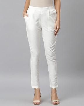 solid straight fit pant