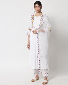 solid straight kurta set