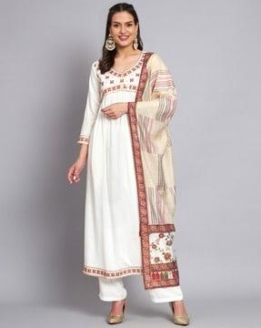 solid straight kurta set