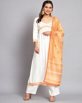 solid straight kurta set