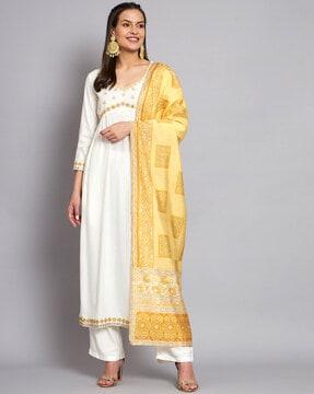 solid straight kurta set