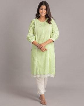 solid straight kurta