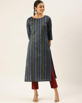 solid straight kurta