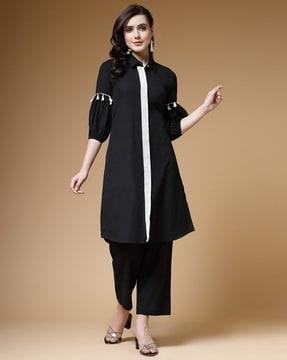 solid straight kurta