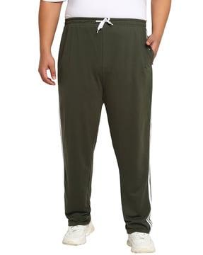 solid straight track pants