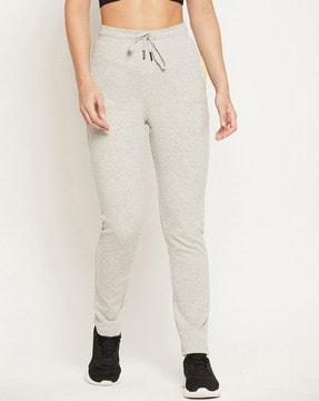 solid straight track pants